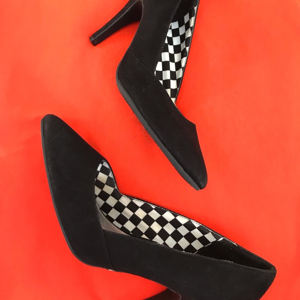 Black Suede 4 1/2 inch Christian Siriano Pumps